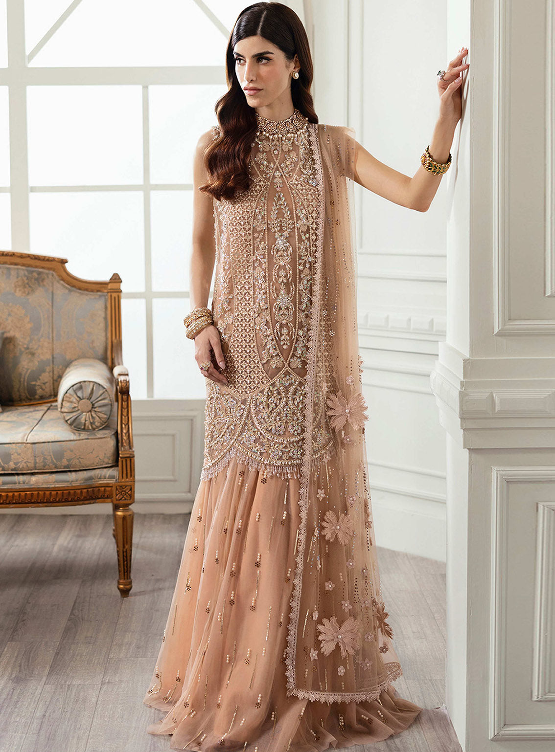 Crimson X Saira Shakira Embroidered Tulle 3 Piece Unstitched Suit CSS24W D-05 STARDUST Crimson X Saira Shakira Embroidered Tulle 3 Piece Unstitched Suit CSS24W D-05 STARDUST
