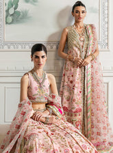 Crimson X Saira Shakira Embroidered Tulle 3 Piece Unstitched Suit CSS24W D-06 CRYSTAL CHINOISERIE