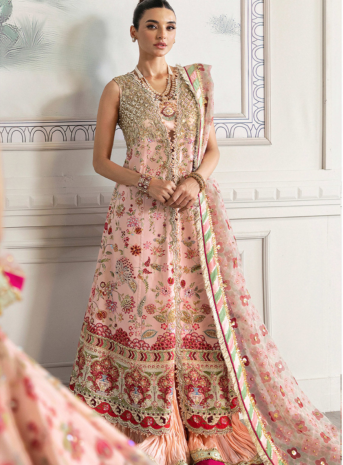 Crimson X Saira Shakira Embroidered Tulle 3 Piece Unstitched Suit CSS24W D-06 CRYSTAL CHINOISERIE Crimson X Saira Shakira Embroidered Tulle 3 Piece Unstitched Suit CSS24W D-06 CRYSTAL CHINOISERIE