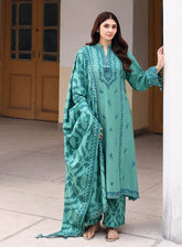 Cross Stitch Embroidered Khaddar 3 Piece Unstitched Suit CS25WKLM D-01 FLEUR WHISPER