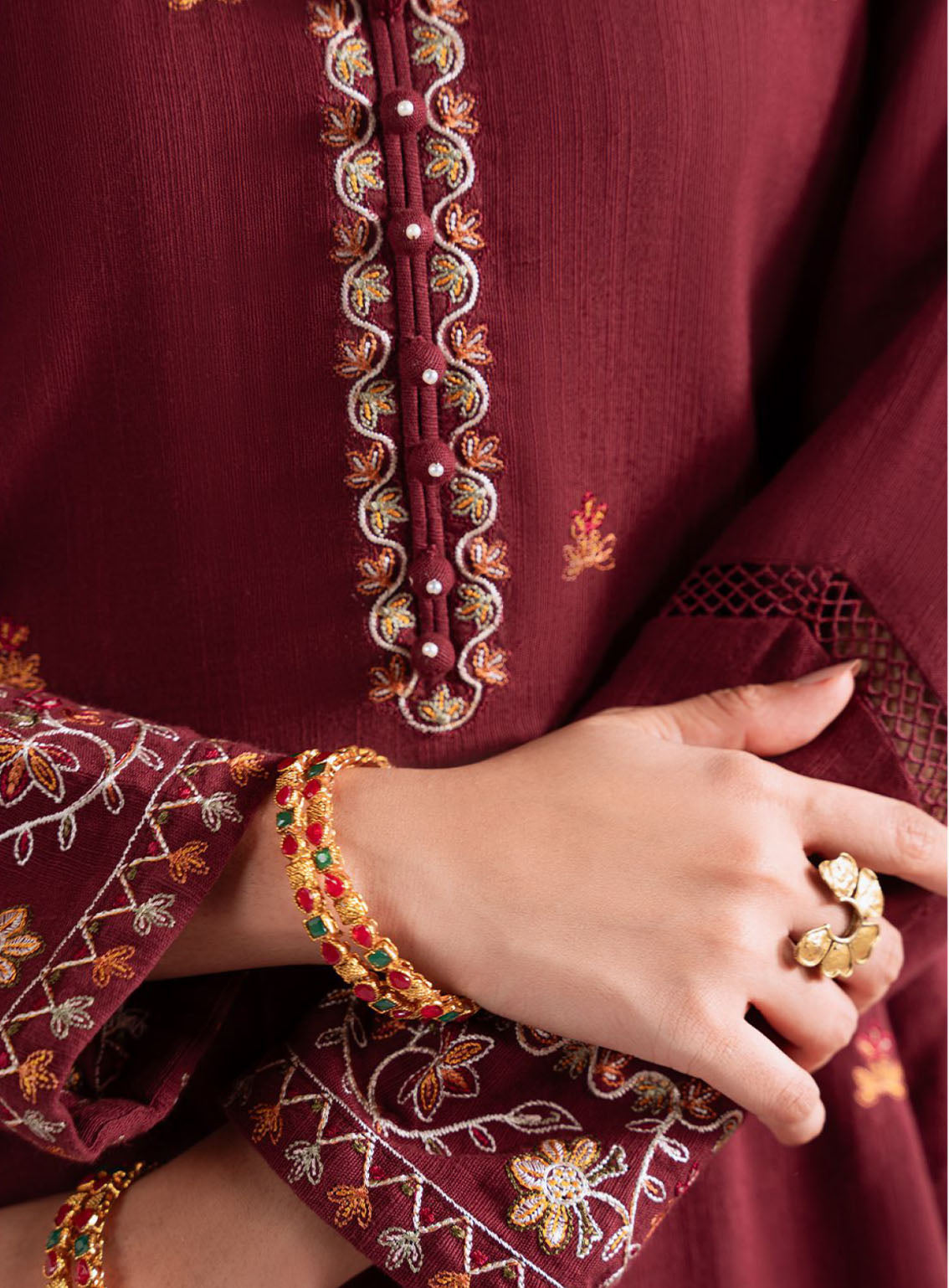 Cross Stitch Embroidered Khaddar 3 Piece Unstitched Suit CS25WKLM D-03 WOVEN ELEGANCE Cross Stitch Embroidered Khaddar 3 Piece Unstitched Suit CS25WKLM D-03 WOVEN ELEGANCE