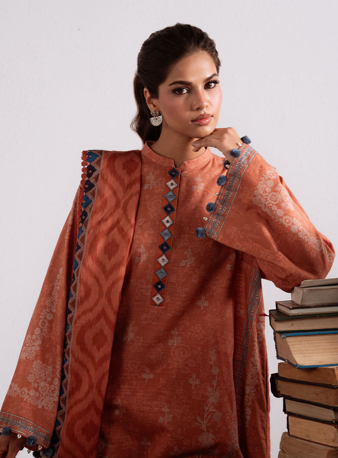 Cross Stitch Embroidered Khaddar 3 Piece Unstitched Suit CS25WKLM D-04 AMBER MIRAGE Cross Stitch Embroidered Khaddar 3 Piece Unstitched Suit CS25WKLM D-04 AMBER MIRAGE