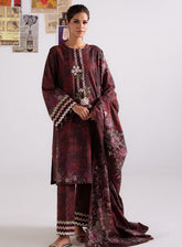 Cross Stitch Embroidered Khaddar 3 Piece Unstitched Suit CS25WKLM D-05 FLORAL MELODY