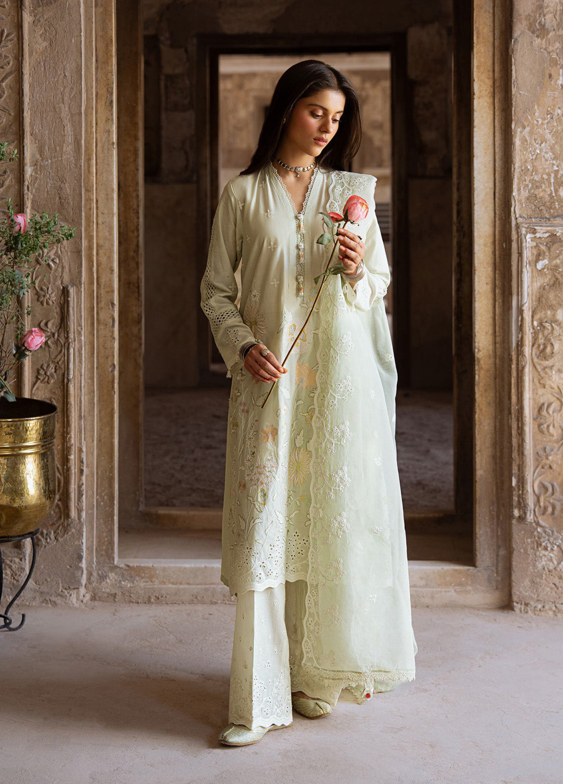 Cross Stitch Embroidered Lawn 3 Piece Unstitched Suit CS25EL D-AQUA SERENITY Cross Stitch Embroidered Lawn 3 Piece Unstitched Suit CS25EL D-AQUA SERENITY