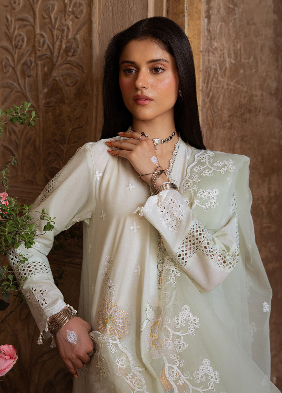 Cross Stitch Embroidered Lawn 3 Piece Unstitched Suit CS25EL D-AQUA SERENITY Cross Stitch Embroidered Lawn 3 Piece Unstitched Suit CS25EL D-AQUA SERENITY