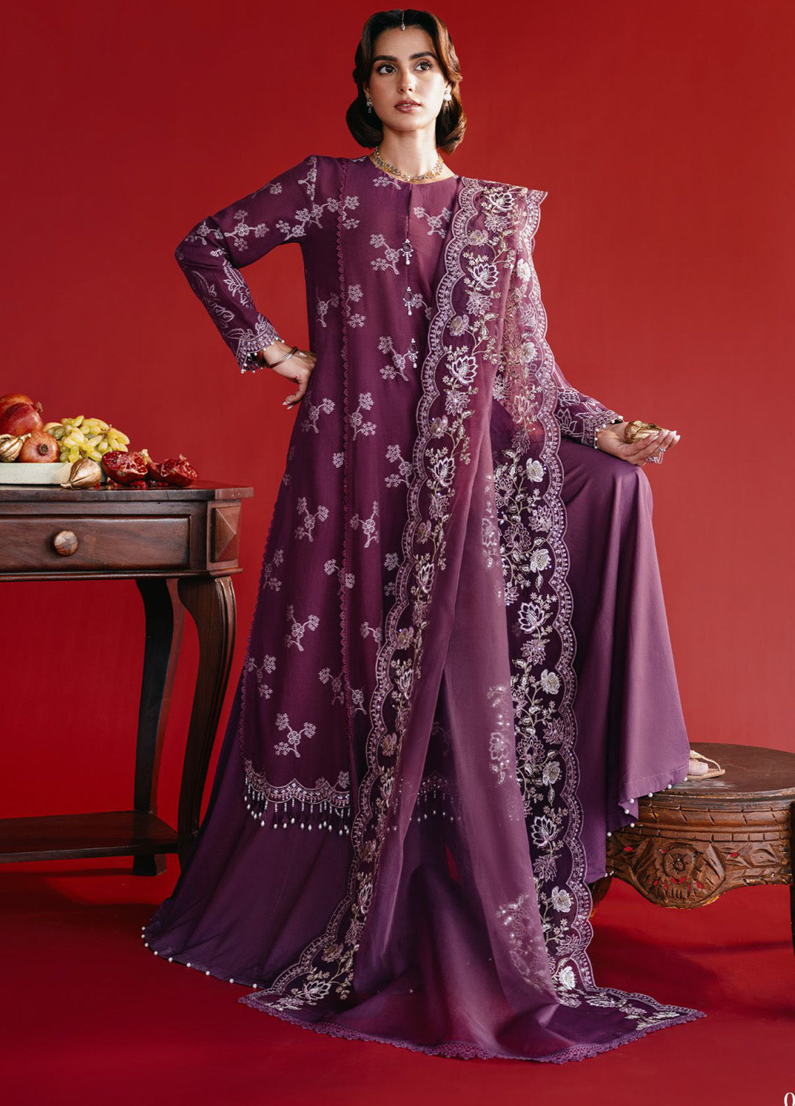 Cross Stitch Embroidered Lawn 3 Piece Unstitched Suit CS25EL D-DEEP FLARE Cross Stitch Embroidered Lawn 3 Piece Unstitched Suit CS25EL D-DEEP FLARE