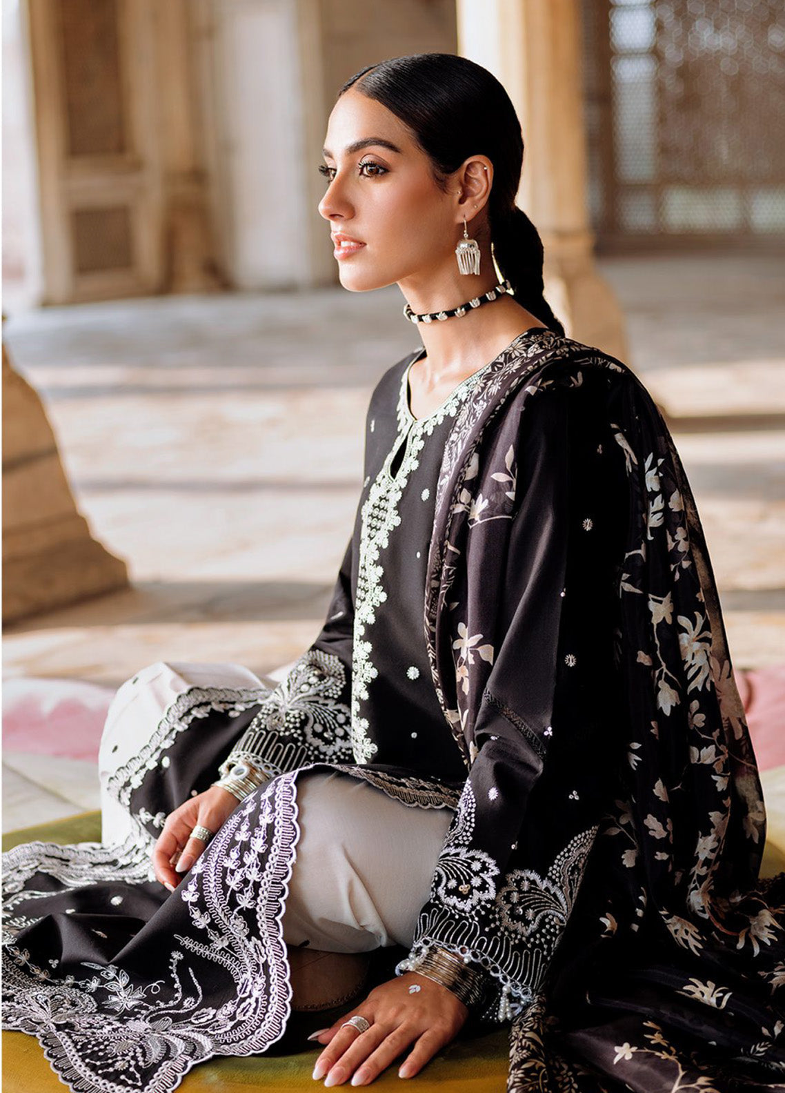 Cross Stitch Embroidered Lawn 3 Piece Unstitched Suit CS25EL D-EBORY VOGUE Cross Stitch Embroidered Lawn 3 Piece Unstitched Suit CS25EL D-EBORY VOGUE