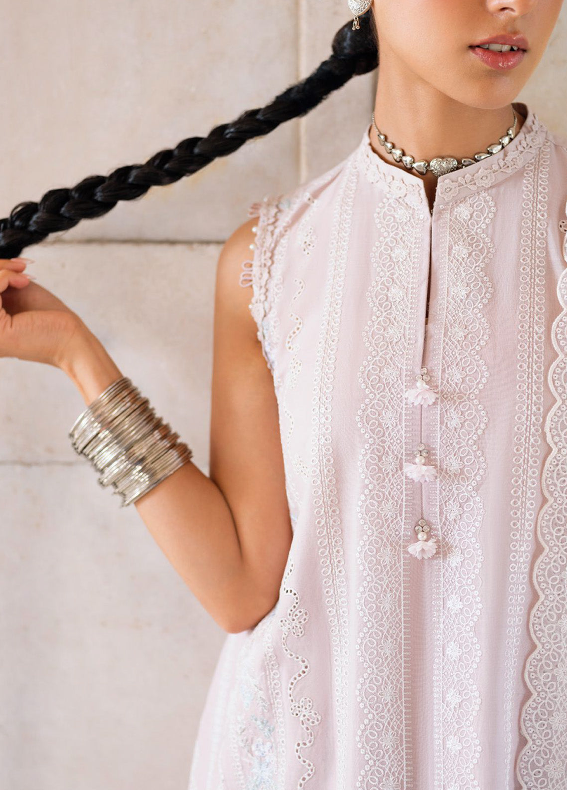 Cross Stitch Embroidered Lawn 3 Piece Unstitched Suit CS25EL D-HUSHED MAUVE Cross Stitch Embroidered Lawn 3 Piece Unstitched Suit CS25EL D-HUSHED MAUVE