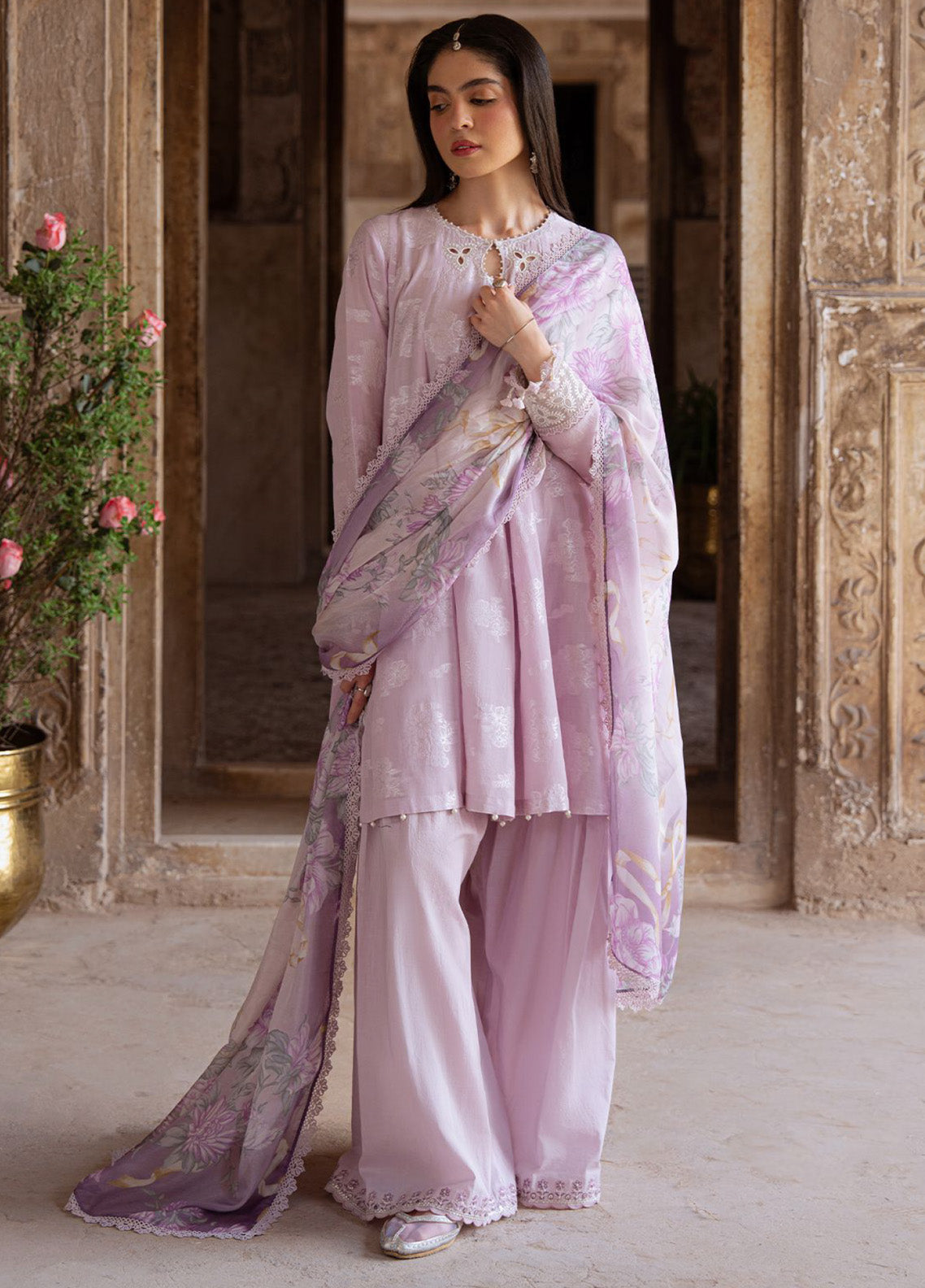 Cross Stitch Embroidered Lawn 3 Piece Unstitched Suit CS25EL D-LAVENDER BLISS Cross Stitch Embroidered Lawn 3 Piece Unstitched Suit CS25EL D-LAVENDER BLISS