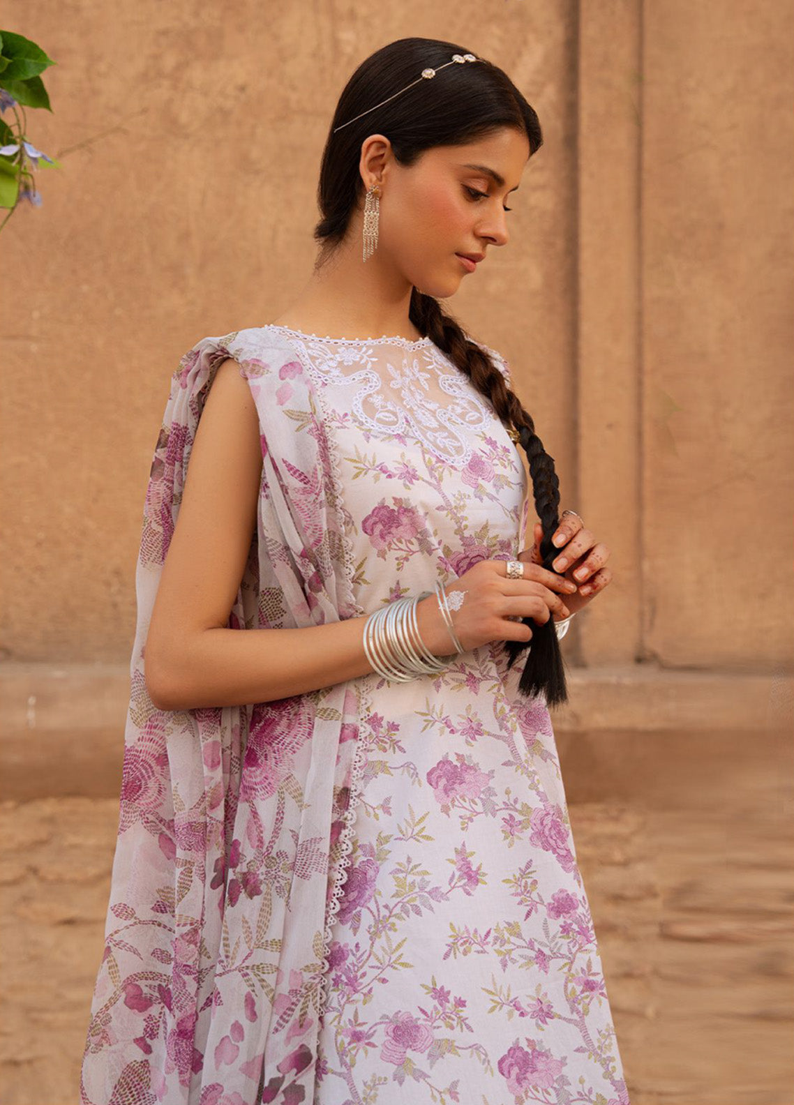 Cross Stitch Embroidered Lawn 3 Piece Unstitched Suit CS25EL D-LILAC HINT Cross Stitch Embroidered Lawn 3 Piece Unstitched Suit CS25EL D-LILAC HINT