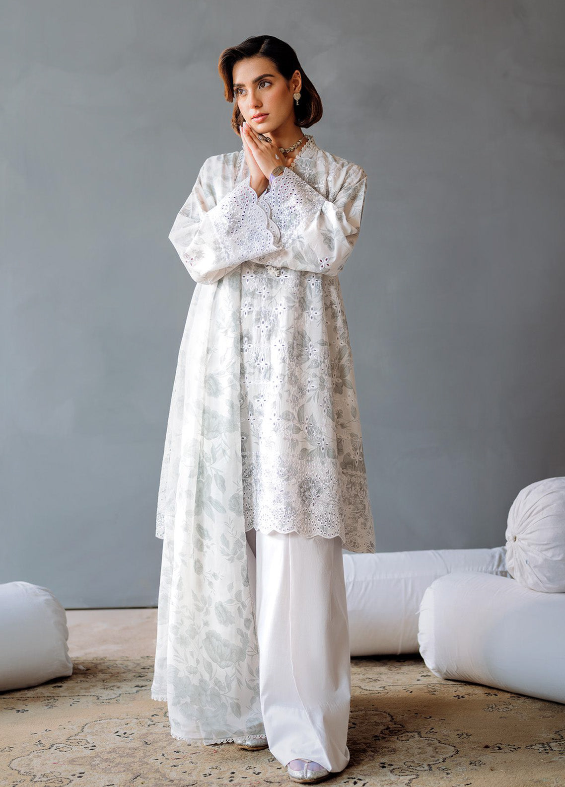 Cross Stitch Embroidered Lawn 3 Piece Unstitched Suit CS25EL D-MESH BLOOM Cross Stitch Embroidered Lawn 3 Piece Unstitched Suit CS25EL D-MESH BLOOM