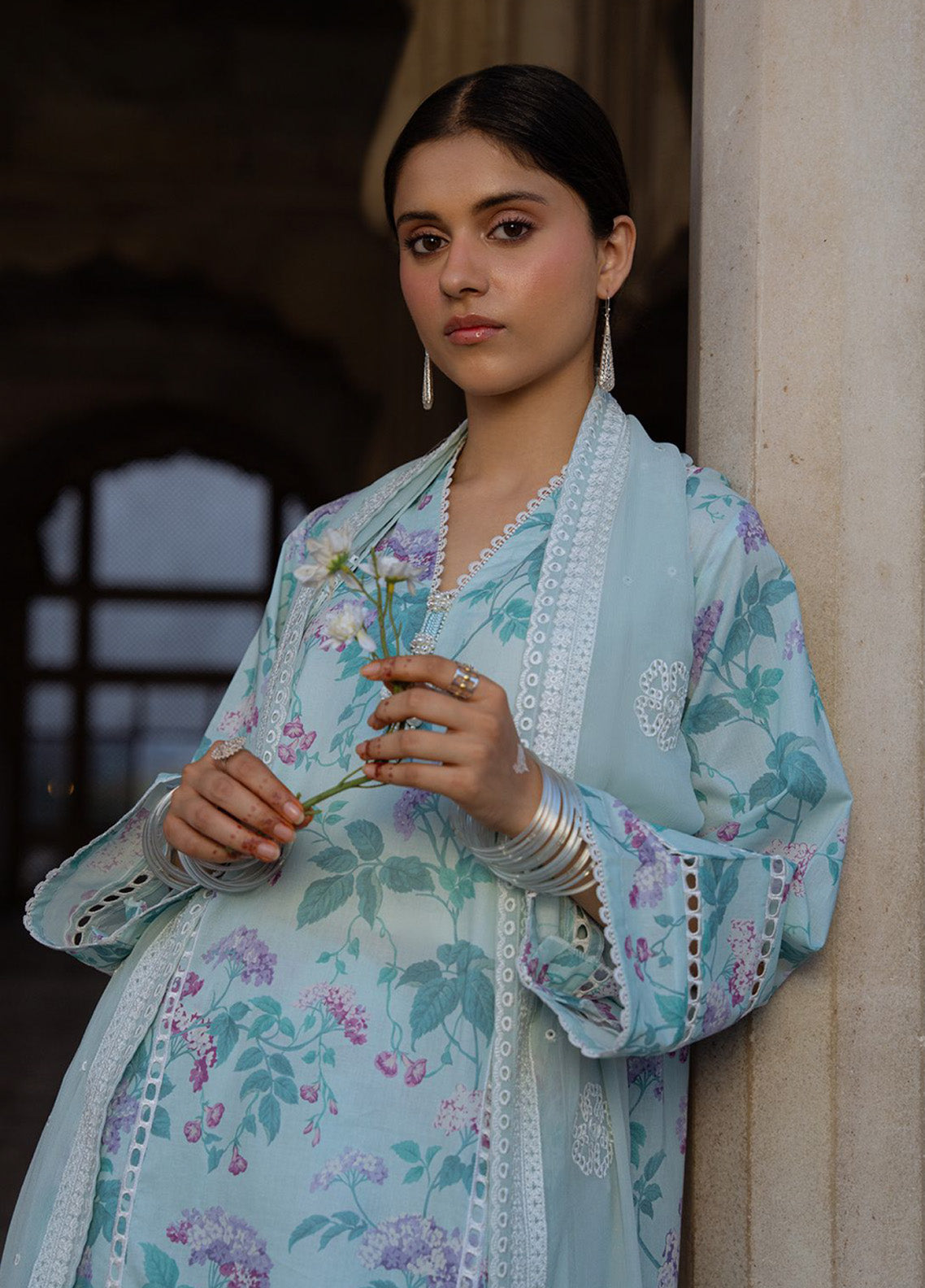 Cross Stitch Embroidered Lawn 3 Piece Unstitched Suit CS25EL D-MINT GLAMOUR Cross Stitch Embroidered Lawn 3 Piece Unstitched Suit CS25EL D-MINT GLAMOUR