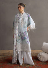 Cross Stitch Embroidered Lawn 3 Piece Unstitched Suit CS25EL D-OCEAN BREEZE