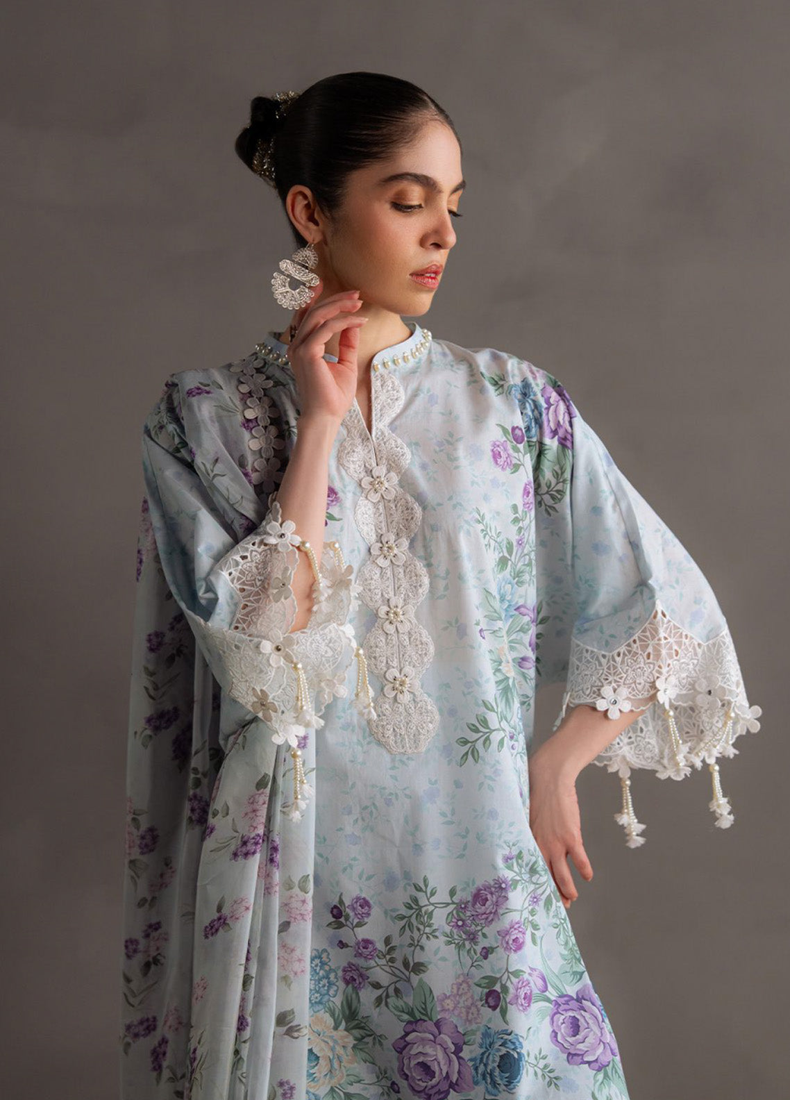 Cross Stitch Embroidered Lawn 3 Piece Unstitched Suit CS25EL D-OCEAN BREEZE Cross Stitch Embroidered Lawn 3 Piece Unstitched Suit CS25EL D-OCEAN BREEZE