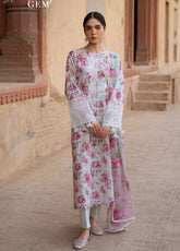 Cross Stitch Embroidered Lawn 3 Piece Unstitched Suit CS25EL D-SPARKLING GEM
