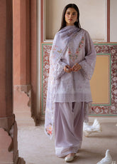 Cross Stitch Embroidered Lawn 3 Piece Unstitched Suit CS25EL D-VIOLET POSY