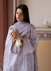 Cross Stitch Embroidered Lawn 3 Piece Unstitched Suit CS25EL D-VIOLET POSY