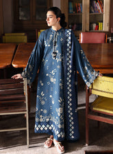 Cross Stitch Embroidered Linen 3 Piece Unstitched Suit CS25WKLM D-12 DREAMY DUNE