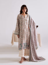 Cross Stitch Embroidered Linen 3 Piece Unstitched Suit CS25WKLM D-13 IZNIK BLOOM