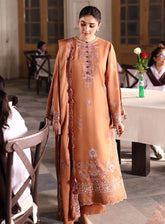 Cross Stitch Embroidered Marina 3 Piece Unstitched Suit CS25WKLM D-17 AUTUMN GLAZE