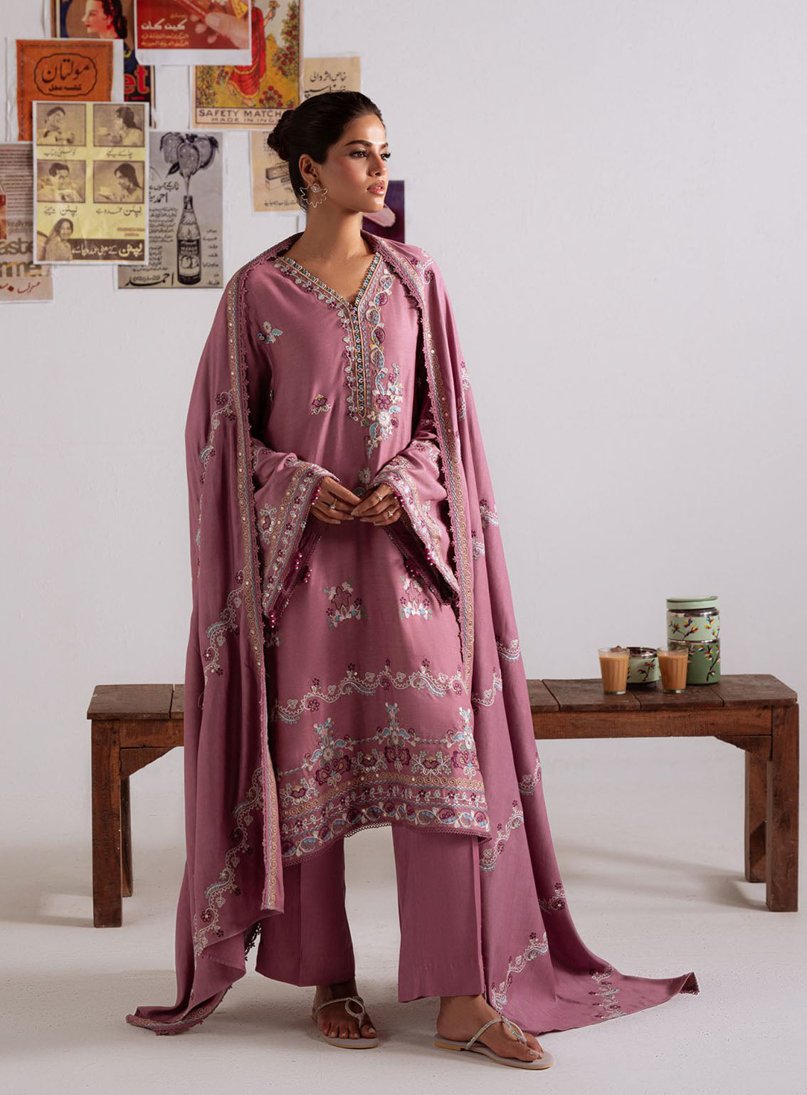 Cross Stitch Embroidered Marina 3 Piece Unstitched Suit CS25WKLM D-18 PETAL DUST Cross Stitch Embroidered Marina 3 Piece Unstitched Suit CS25WKLM D-18 PETAL DUST