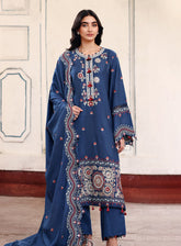 Cross Stitch Embroidered Marina 3 Piece Unstitched Suit CS25WKLM D-19 MOONLIT GARDEN
