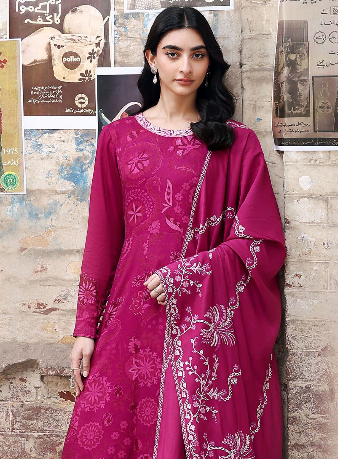 Cross Stitch Embroidered Marina 3 Piece Unstitched Suit CS25WKLM D-22 FUCHSIA THREAD Cross Stitch Embroidered Marina 3 Piece Unstitched Suit CS25WKLM D-22 FUCHSIA THREAD