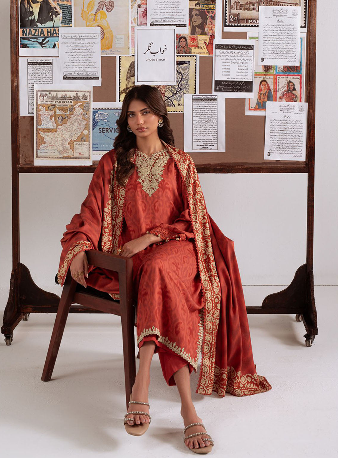 Cross Stitch Embroidered Marina 3 Piece Unstitched Suit CS25WKLM D-23 RUSTIC AURA Cross Stitch Embroidered Marina 3 Piece Unstitched Suit CS25WKLM D-23 RUSTIC AURA