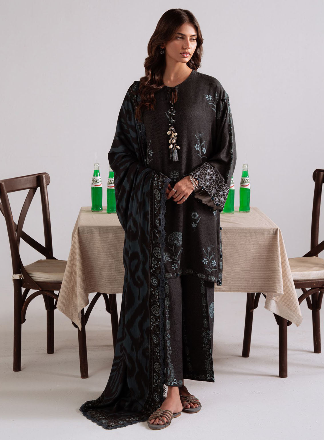 Cross Stitch Embroidered Marina 3 Piece Unstitched Suit CS25WKLM D-24 SHADOW TEAL Cross Stitch Embroidered Marina 3 Piece Unstitched Suit CS25WKLM D-24 SHADOW TEAL