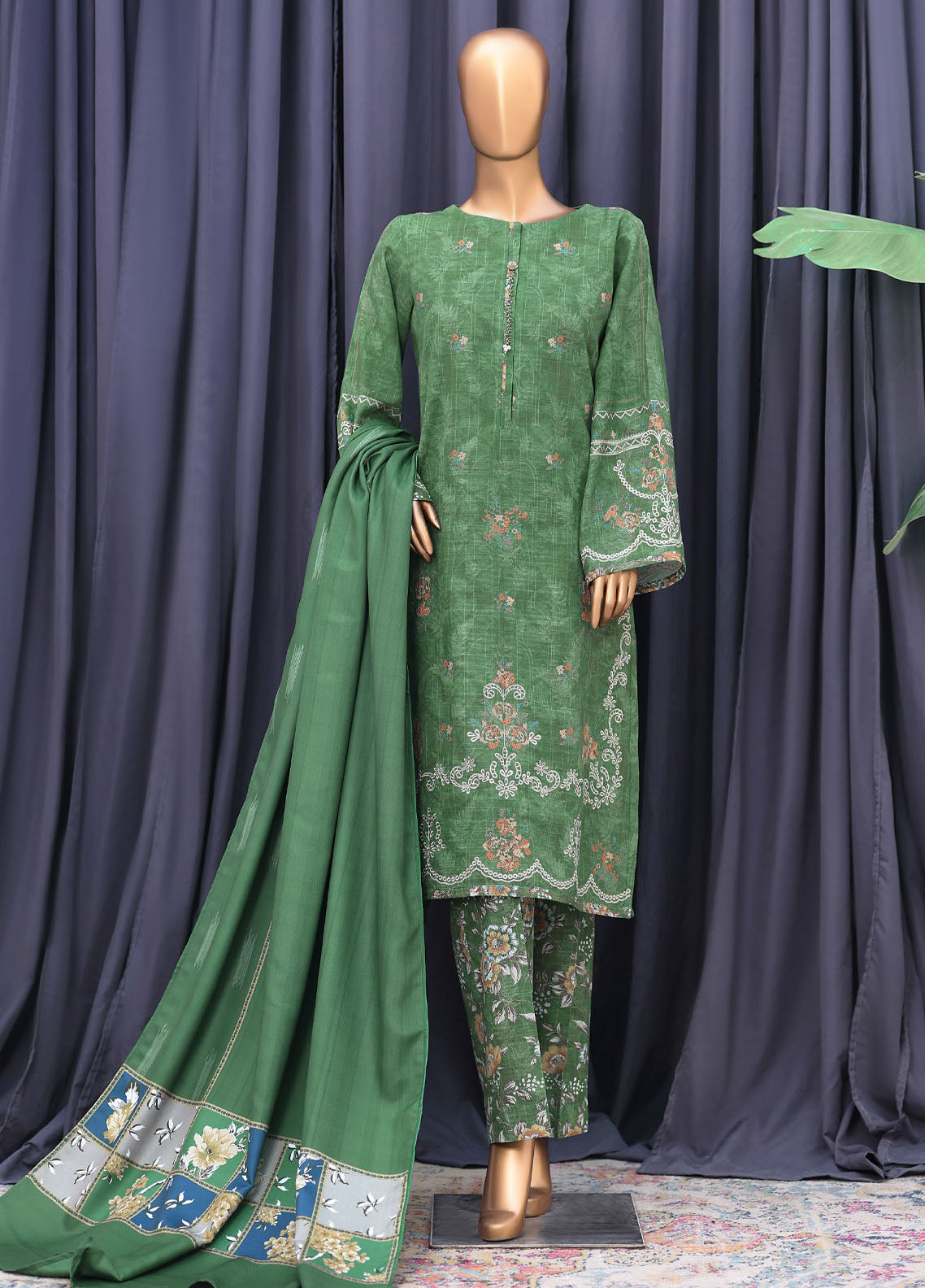 Cross Stitch By HZ Textiles Embroidered Khaddar 3 Piece Stitched Suit HZ25CSEK D-2518 Cross Stitch By HZ Textiles Embroidered Khaddar 3 Piece Stitched Suit HZ25CSEK D-2518