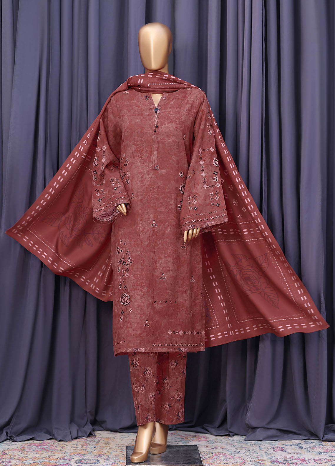 Cross Stitch By HZ Textiles Embroidered Khaddar 3 Piece Stitched Suit HZ25CSEK D-2521 Cross Stitch By HZ Textiles Embroidered Khaddar 3 Piece Stitched Suit HZ25CSEK D-2521