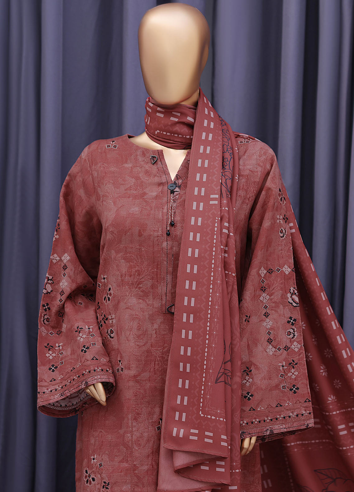 Cross Stitch By HZ Textiles Embroidered Khaddar 3 Piece Stitched Suit HZ25CSEK D-2521 Cross Stitch By HZ Textiles Embroidered Khaddar 3 Piece Stitched Suit HZ25CSEK D-2521