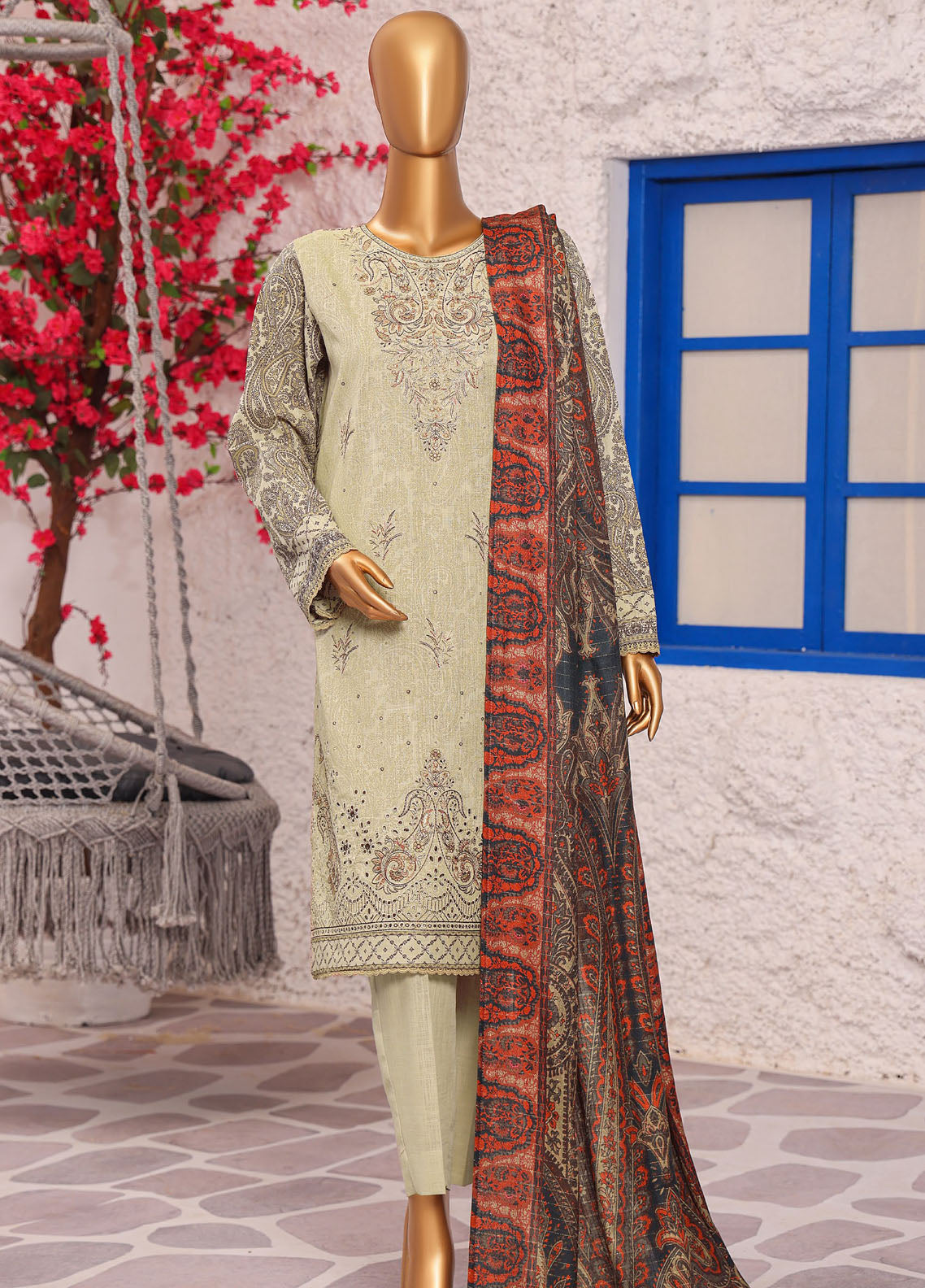 Crosshatch By HZ Textiles Embroidered Khaddar 3 Piece Unstitched Suit HZ25CEK D-KCE-3091 Crosshatch By HZ Textiles Embroidered Khaddar 3 Piece Unstitched Suit HZ25CEK D-KCE-3091