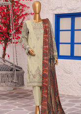 Crosshatch By HZ Textiles Embroidered Khaddar 3 Piece Unstitched Suit HZ25CEK D-KCE-3091