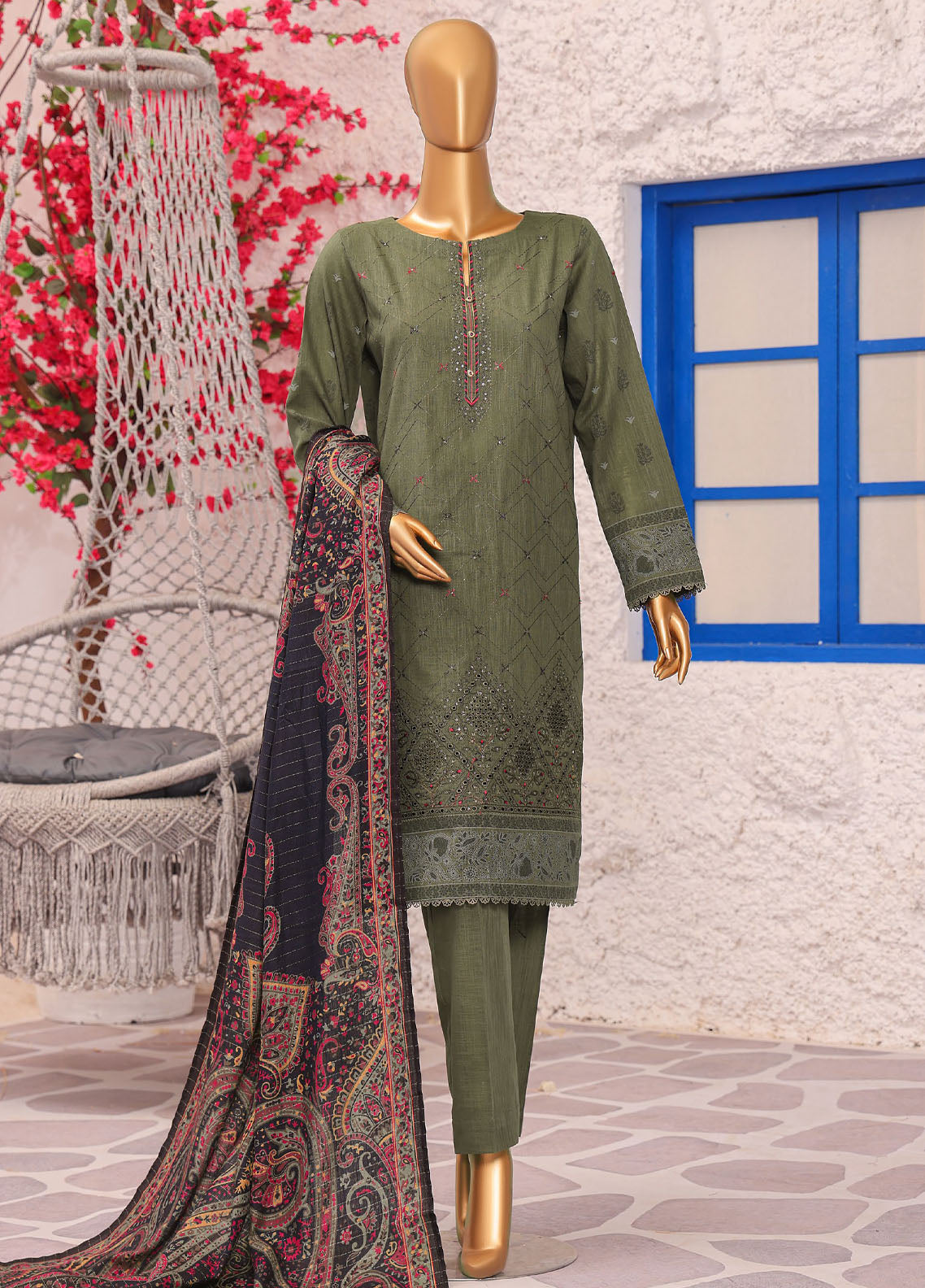Crosshatch By HZ Textiles Embroidered Khaddar 3 Piece Unstitched Suit HZ25CEK D-KCE-3095 Crosshatch By HZ Textiles Embroidered Khaddar 3 Piece Unstitched Suit HZ25CEK D-KCE-3095