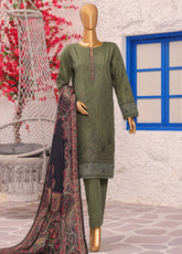 Crosshatch By HZ Textiles Embroidered Khaddar 3 Piece Unstitched Suit HZ25CEK D-KCE-3095