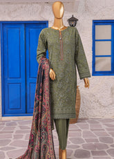 Crosshatch By HZ Textiles Embroidered Khaddar 3 Piece Unstitched Suit HZ25CEK D-KCE-3096