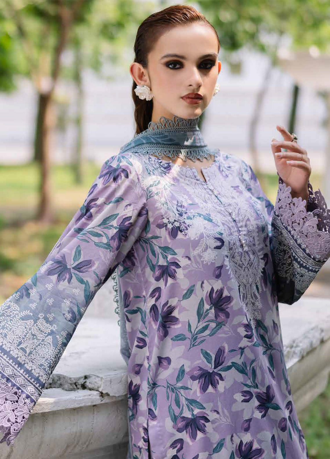 Daily Delights By Nureh Chikankari Embroidered Lawn 3 Piece Unstitched Suit NU25DD D-02 Daily Delights By Nureh Chikankari Embroidered Lawn 3 Piece Unstitched Suit NU25DD D-02