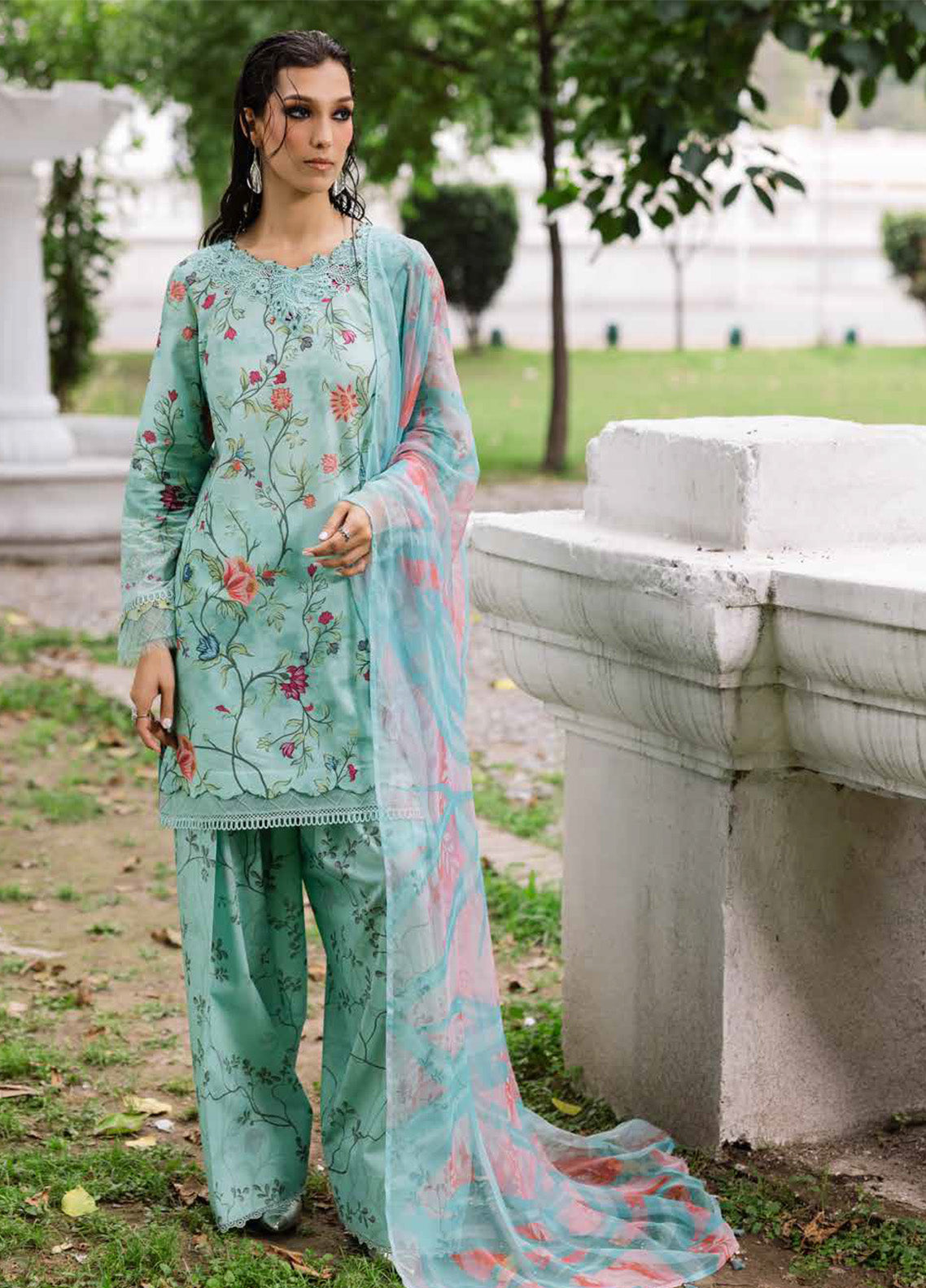 Daily Delights By Nureh Chikankari Embroidered Lawn 3 Piece Unstitched Suit NU25DD D-03 Daily Delights By Nureh Chikankari Embroidered Lawn 3 Piece Unstitched Suit NU25DD D-03