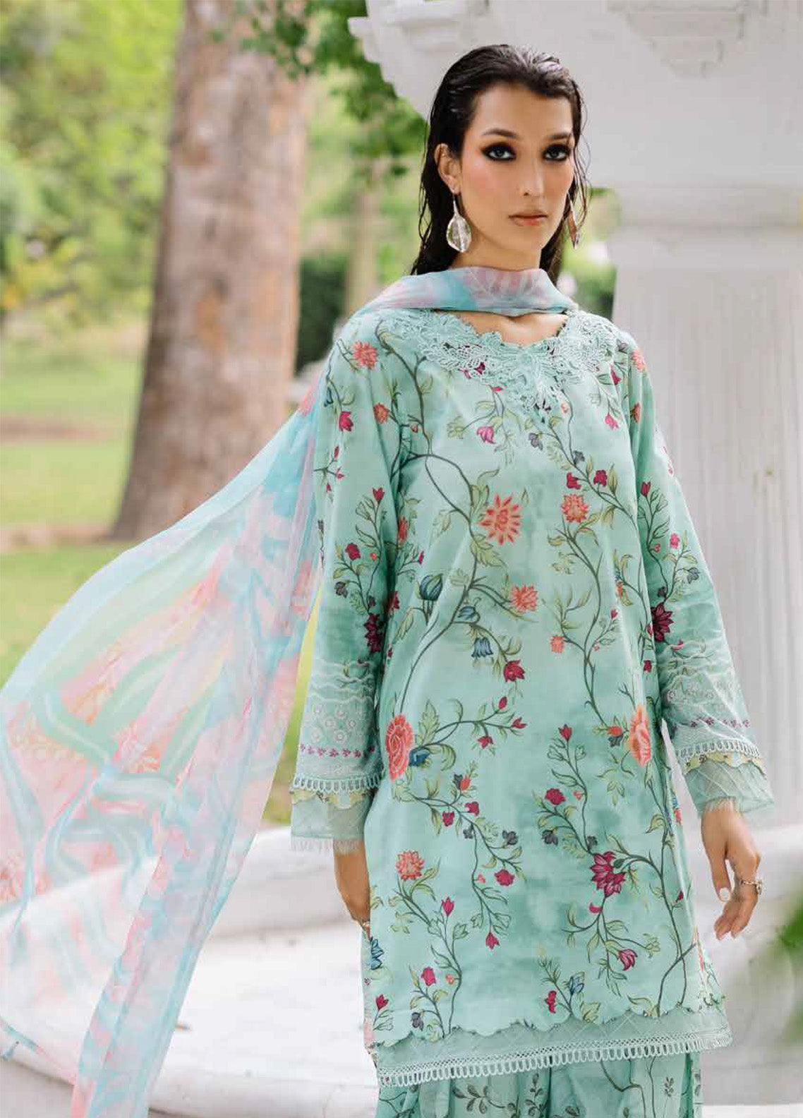 Daily Delights By Nureh Chikankari Embroidered Lawn 3 Piece Unstitched Suit NU25DD D-03 Daily Delights By Nureh Chikankari Embroidered Lawn 3 Piece Unstitched Suit NU25DD D-03