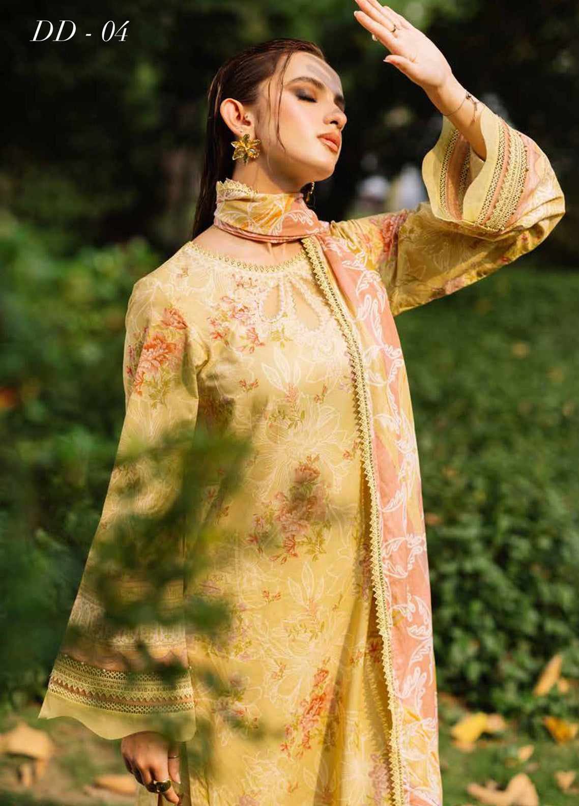 Daily Delights By Nureh Chikankari Embroidered Lawn 3 Piece Unstitched Suit NU25DD D-04 Daily Delights By Nureh Chikankari Embroidered Lawn 3 Piece Unstitched Suit NU25DD D-04