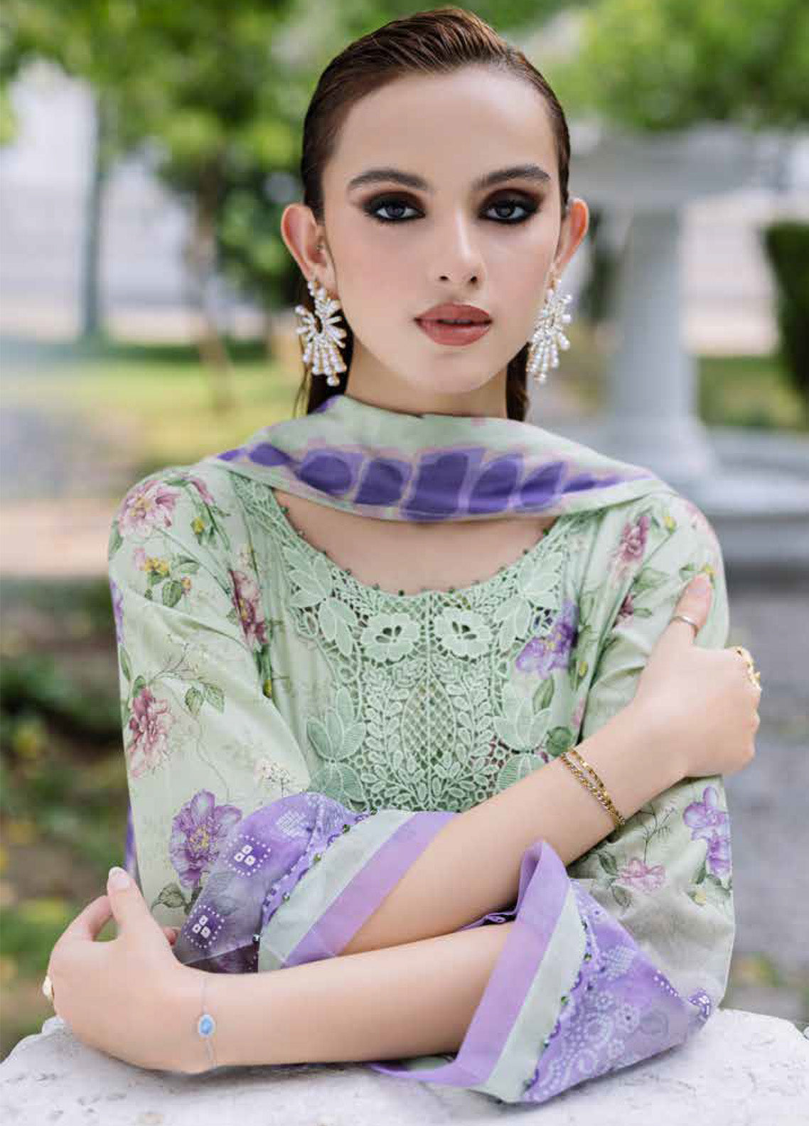 Daily Delights By Nureh Chikankari Embroidered Lawn 3 Piece Unstitched Suit NU25DD D-08 Daily Delights By Nureh Chikankari Embroidered Lawn 3 Piece Unstitched Suit NU25DD D-08