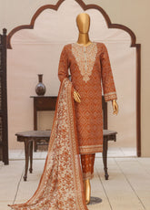 Daily Wear By HZ Textiles Premium Embroidered Lawn 3 Piece Unstitched Suit HZ26DW D-PDW-3100