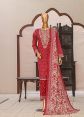 Daily Wear By HZ Textiles Premium Embroidered Lawn 3 Piece Unstitched Suit HZ26DW D-PDW-3134