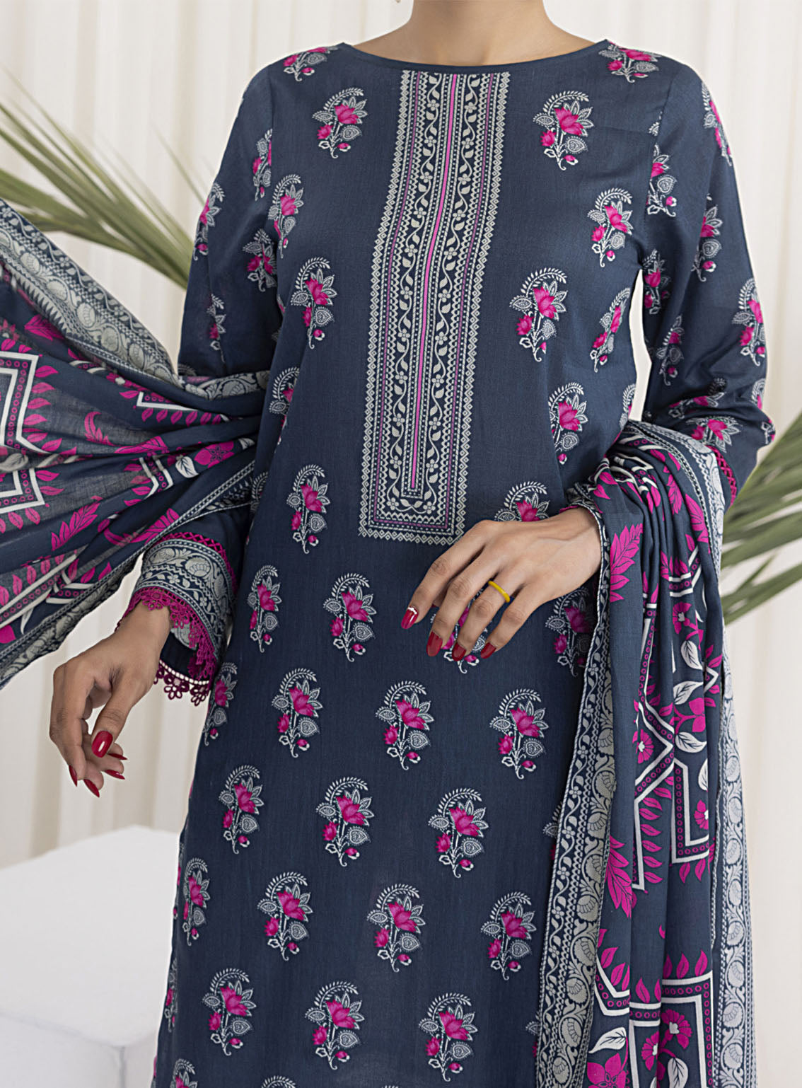 Daman By VS Textile Printed Lawn 3 Piece Unstitched Suit VSU24DPL D-2925A Daman By VS Textile Printed Lawn 3 Piece Unstitched Suit VSU24DPL D-2925A