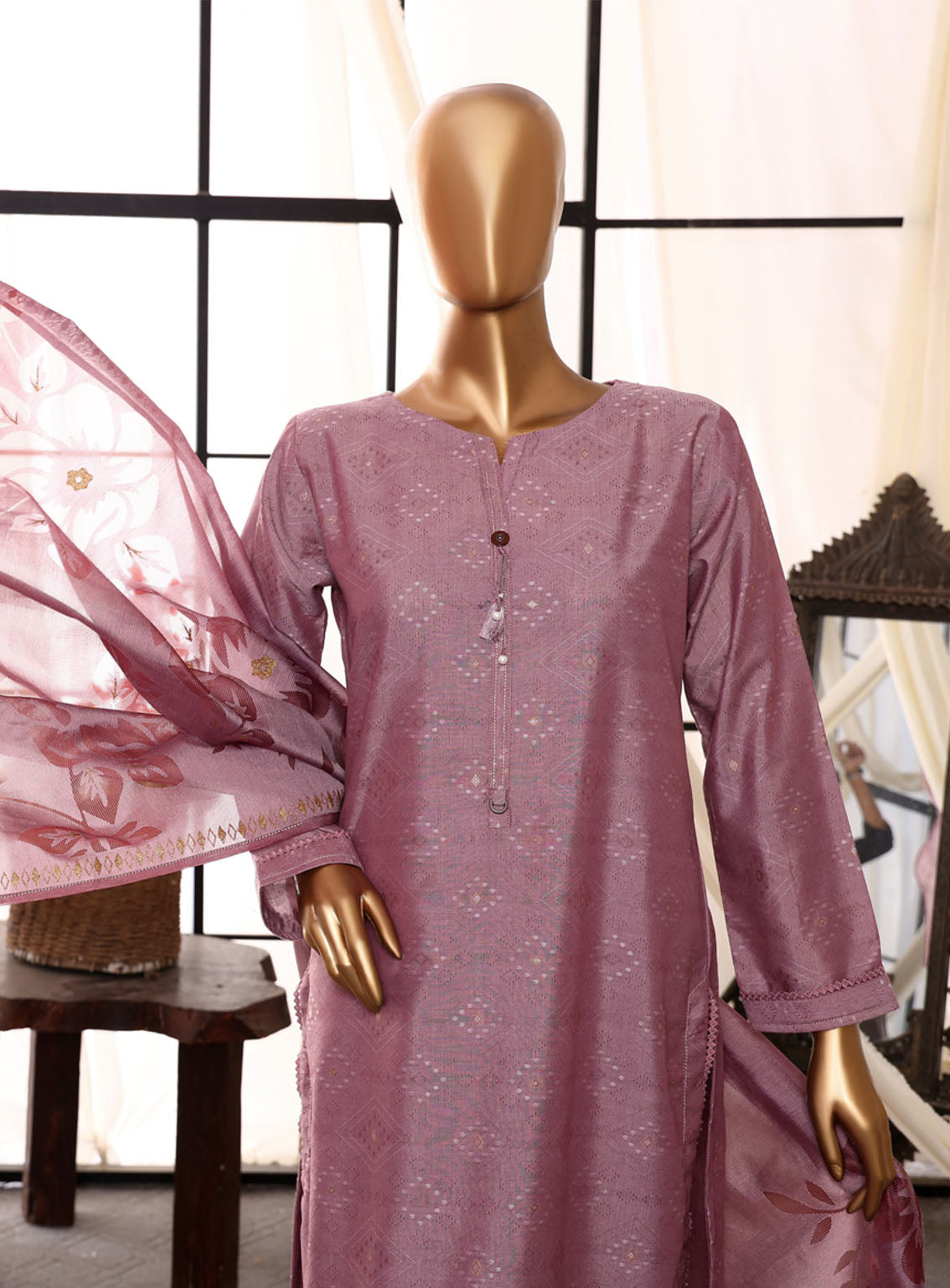 Damask By HZ Textile Jacquard Lawn 3 Piece Stitched Suit HZ24D DJL-403 Damask By HZ Textile Jacquard Lawn 3 Piece Stitched Suit HZ24D DJL-403