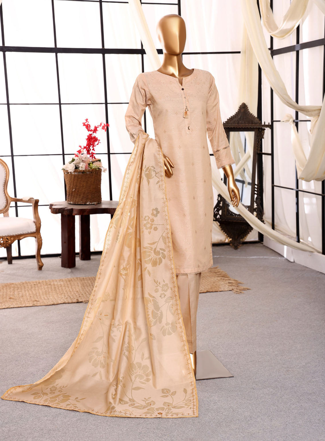 Damask By HZ Textile Jacquard Lawn 3 Piece Stitched Suit HZ24D DJL-405 Damask By HZ Textile Jacquard Lawn 3 Piece Stitched Suit HZ24D DJL-405