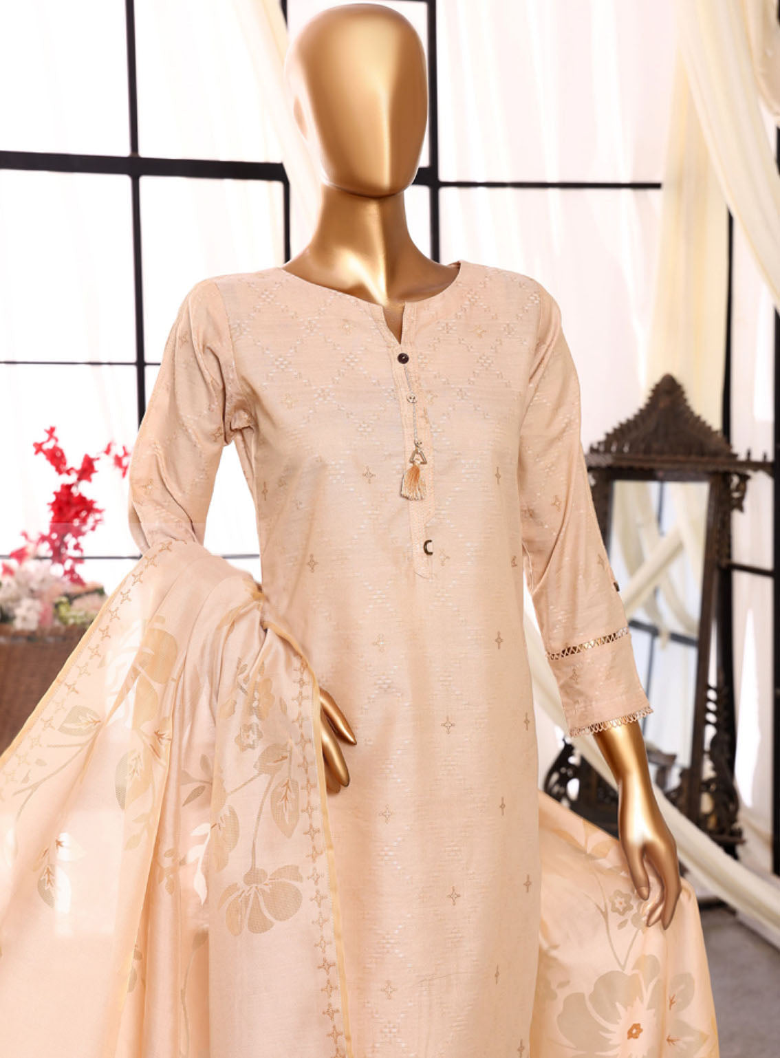 Damask By HZ Textile Jacquard Lawn 3 Piece Stitched Suit HZ24D DJL-405 Damask By HZ Textile Jacquard Lawn 3 Piece Stitched Suit HZ24D DJL-405