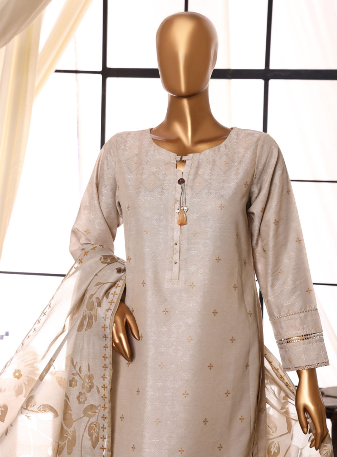 Damask By HZ Textile Jacquard Lawn 3 Piece Stitched Suit HZ24D DJL-407 Damask By HZ Textile Jacquard Lawn 3 Piece Stitched Suit HZ24D DJL-407