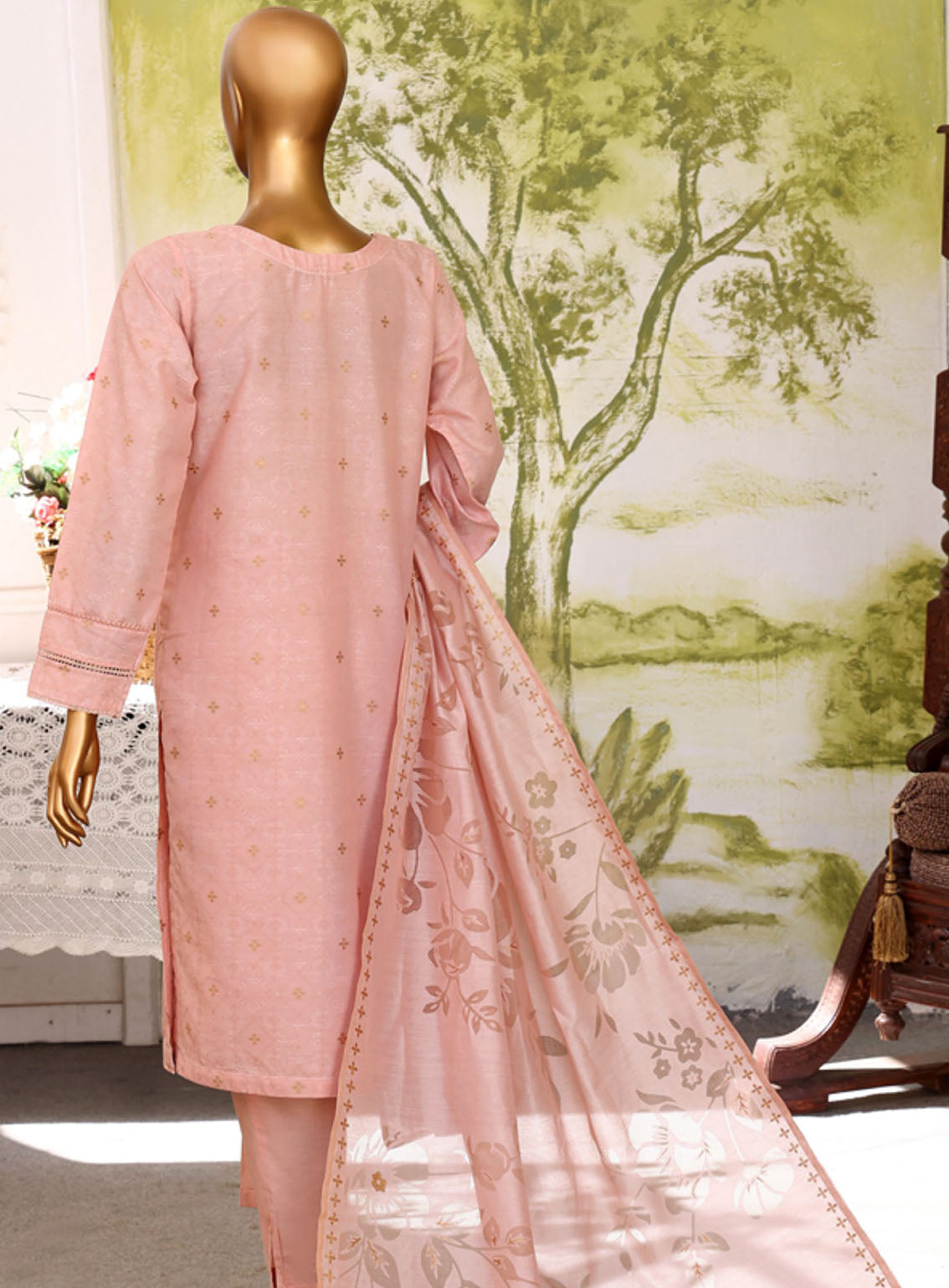 Damask By HZ Textile Jacquard Lawn 3 Piece Stitched Suit HZ24D DJL-408 Damask By HZ Textile Jacquard Lawn 3 Piece Stitched Suit HZ24D DJL-408